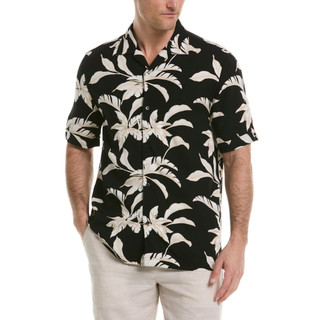 Thumbnail 1: Cubavera Cubavera Mens Tropical Print Button Down Shirt 