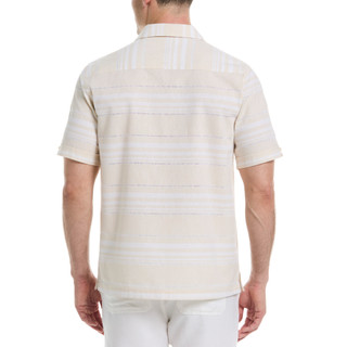 Thumbnail 2: Cubavera Cubavera Men Horizontal Stripe Button Down Shirt 