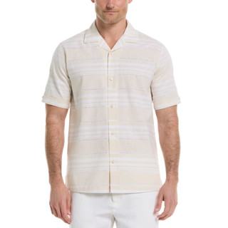 Thumbnail 1: Cubavera Cubavera Men Horizontal Stripe Button Down Shirt 
