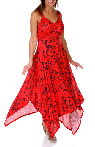 Thumbnail 4: SEVEN7 Seven7 Womens Sleeveless Hanky Hem Long Dress 