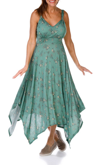 Thumbnail 4: SEVEN7 Seven7 Womens Sleeveless Hanky Hem Long Dress 
