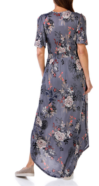 Thumbnail 3: SEVEN7 Seven7 Womens Short Sleeve Hanky Hem Long Dress 