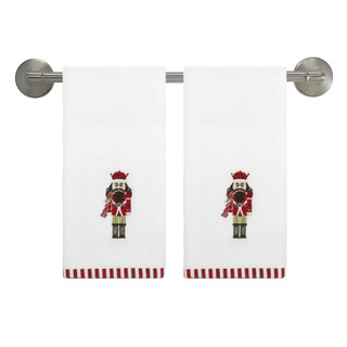 Thumbnail 4: Avanti Avanti 2 Pc. Peppermint Nutcracker Fingertip Towel Set 