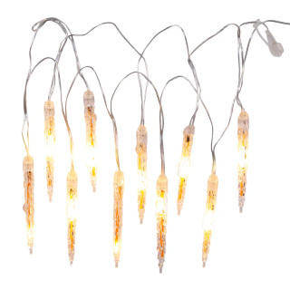 Thumbnail 6: Kurt Adler Kurt Adler 10-Light LED Warm White Icicle Light Set 