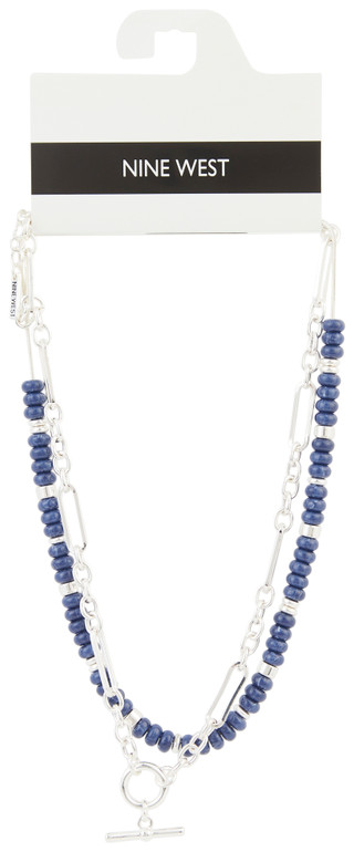Thumbnail 2: NINE WEST Nine West 17/18 In. Beaded Multi Row Necklace 
