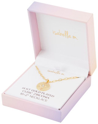 Thumbnail 2: ISABELLA M Aquamir Gold-Tone Chain Pendant Necklace 
