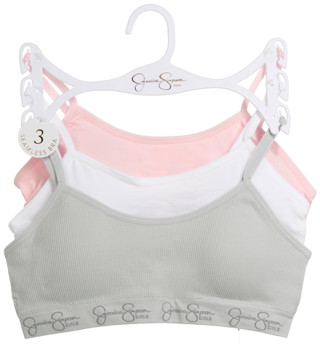 Thumbnail 1: Jessica Simpson Jessica Simpson Girls 3 Pk Ribbed Bralette Set 