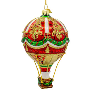 Thumbnail 2: BELLISIMO Bellissimo 6 in Glass Hot Air Balloon Ornament 