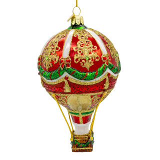 Thumbnail 3: BELLISIMO Bellissimo 6 in Glass Hot Air Balloon Ornament 