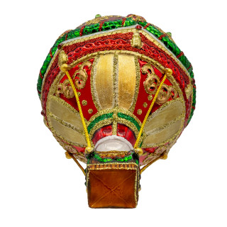 Thumbnail 5: BELLISIMO Bellissimo 6 in Glass Hot Air Balloon Ornament 