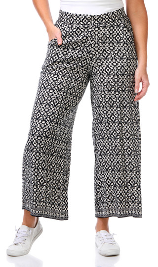 Thumbnail 1: MAX STUDIO Max Studio Womens Wide Leg Pull On Crop Pants 