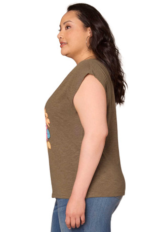 Thumbnail 3: Democracy Democracy Plus Cap Sleeve Asymmetrical Ruching Knit Top 
