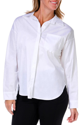Thumbnail 3: VINTAGE HAVANA Vintage Havana Womens Long Sleeve Embroidered Beach Top 