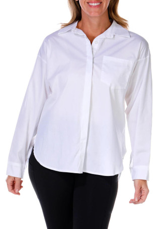 Thumbnail 1: VINTAGE HAVANA Vintage Havana Womens Long Sleeve Embroidered Beach Top 