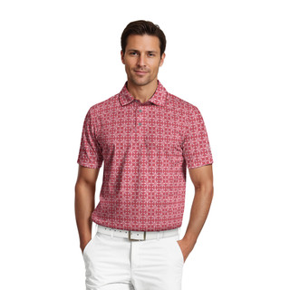 Thumbnail 1: PGA TOUR PGA TOUR Mens Layered Boat Print Golf Polo 