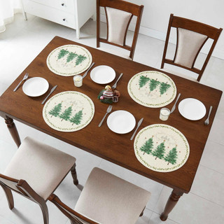 Thumbnail 2: Avanti Avanti Linens 4 Pc. Trees Round Placemat 