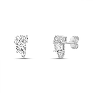 Thumbnail 1: ISABELLA M Isabella M Cubic Zirconia Cluster Stud Earrings 