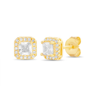 Thumbnail 1: ISABELLA M Isabella M 14K Square Stud Earrings 