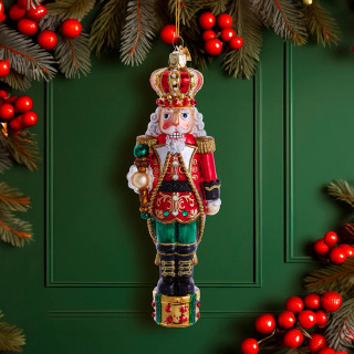 Thumbnail 1: BELLISIMO Bellissimo 7 in Glass King Nutcracker Ornament 