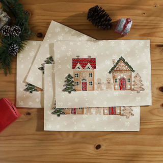 Thumbnail 1: Avanti Avanti Linens 4 Pc. Gingerbread Village Placemats 