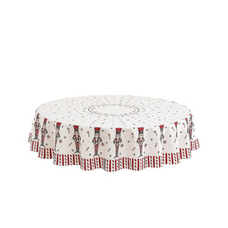Thumbnail 3: Avanti Avanti Linens 70 in. Nutcracker Candy Round Tablecloth 