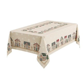 Thumbnail 3: Avanti Avanti Linens 60in. x 120in. Gingerbread Village Tablecloth 