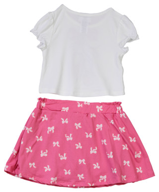 Thumbnail 2: Little Lass Little Lass Toddler Girls 2 Pc Bow Skort Set 
