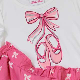 Thumbnail 3: Little Lass Little Lass Toddler Girls 2 Pc Bow Skort Set 