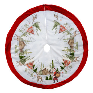 Thumbnail 5: Kurt Adler Kurt Adler 48 in. Velvet Beaded Embroidered Tree Skirt 