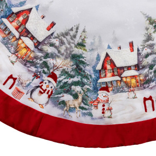 Thumbnail 3: Kurt Adler Kurt Adler 48 in. Velvet Beaded Tree Skirt 