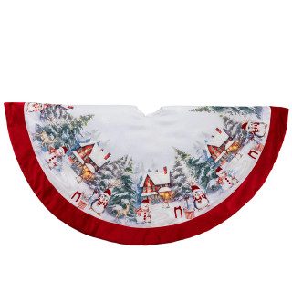 Thumbnail 1: Kurt Adler Kurt Adler 48 in. Velvet Beaded Tree Skirt 