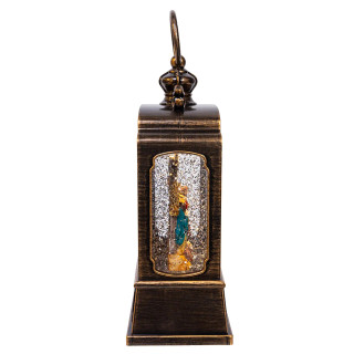 Thumbnail 2: Kurt Adler Battery Operated Nativity LED Swirl Glitered Lantern 
