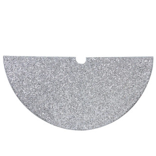 Thumbnail 1: Kurt Adler Kurt Adler 48 in. Silver Sequined Tree Skirt 