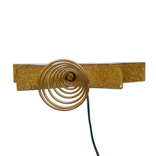 Thumbnail 7: Kurt Adler Multi Infinity LED Gold Glitter 5-Point Star Tree Topper 
