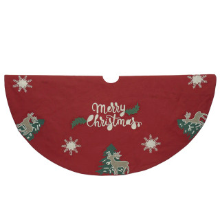 Thumbnail 1: Kurt Adler Kurt Adler 50 in. Reindeer Applique Tree Skirt 