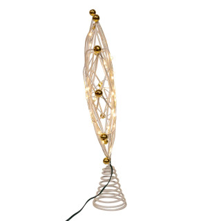 Thumbnail 2: Kurt Adler 50-Light Warm White LED 12-Point Star Tree Topper 