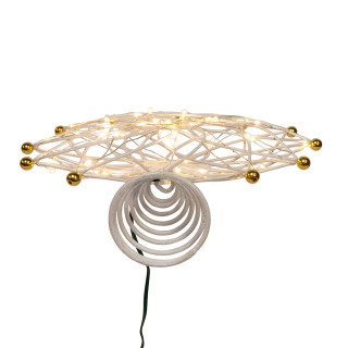 Thumbnail 8: Kurt Adler 50-Light Warm White LED 12-Point Star Tree Topper 