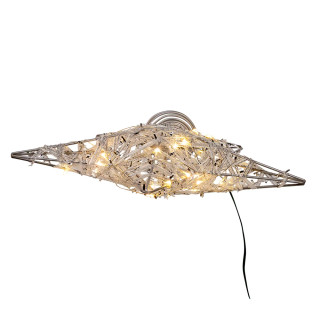 Thumbnail 3: Kurt Adler 30 Light Warm White LED Fairy Light 5-Pt. Star Tree Topper 