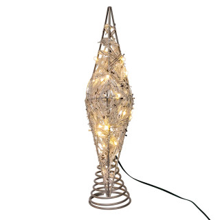 Thumbnail 7: Kurt Adler 30 Light Warm White LED Fairy Light 5-Pt. Star Tree Topper 