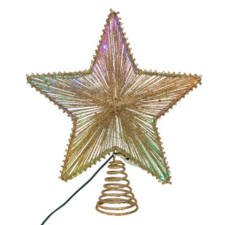 Thumbnail 3: Kurt Adler 11.5 in. 27-Light Multicolor LED Star Tree Topper 