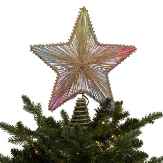 Thumbnail 7: Kurt Adler 11.5 in. 27-Light Multicolor LED Star Tree Topper 