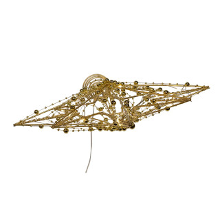 Thumbnail 5: Kurt Adler Kurt Adler LED Lighted 8-Point Gold Metal Star Tree Topper 