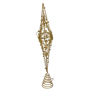 Thumbnail 7: Kurt Adler Kurt Adler LED Lighted 8-Point Gold Metal Star Tree Topper 