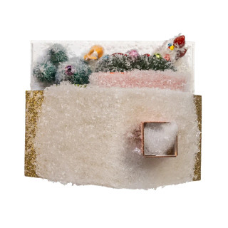 Thumbnail 2: Kurt Adler Kurt Adler LED Lighted Green Paper House Table Piece 