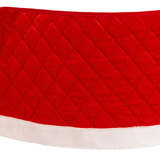 Thumbnail 6: Kurt Adler Kurt Adler 12 in. x 28 in. Quilted Red Velvet Tree Collar 