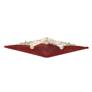 Thumbnail 2: Kurt Adler Kurt Adler Red, Green & White Mistletoe Star Tree Topper 