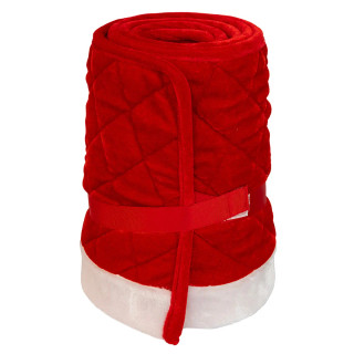 Thumbnail 3: Kurt Adler Kurt Adler 10 in. x 24 in. Quilted Red Velvet Tree Collar 