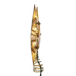 Thumbnail 2: Kurt Adler Kurt Adler 10-Light 8-Point Capiz Clear Star Tree Topper 