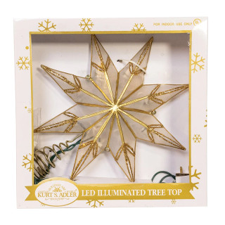 Thumbnail 6: Kurt Adler Kurt Adler 10-Light 8-Point Capiz Clear Star Tree Topper 