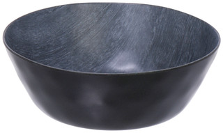 Thumbnail 1: Tarhong Tarhong 8 In Faux Blackened Wood Low Bowl 